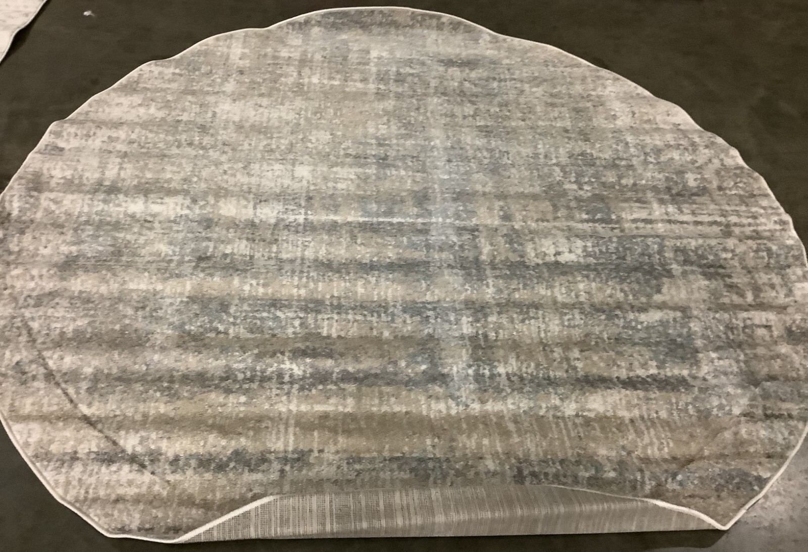 BEIGE / SLATE 8′ X 8′ Round Pressed Pile Rug Reduced Price 1172667900 ADR207B-8R