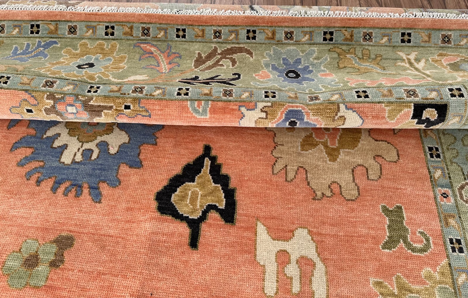 Oushak Hand Knotted Peach 4×6, 5×8, 6×9, 8×10, 9×12, 10×14, 12×15 Wool Area Rug