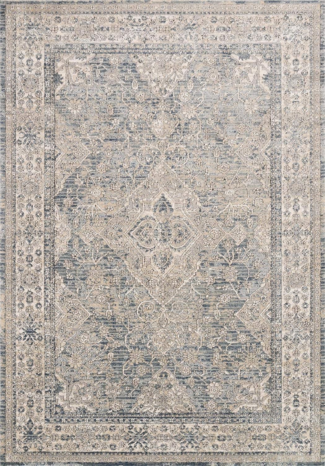 Loloi II Teagan 2′-8″ x 4′ Area Rugs With Sky And Natural TEAGTEA-04SCNA2840
