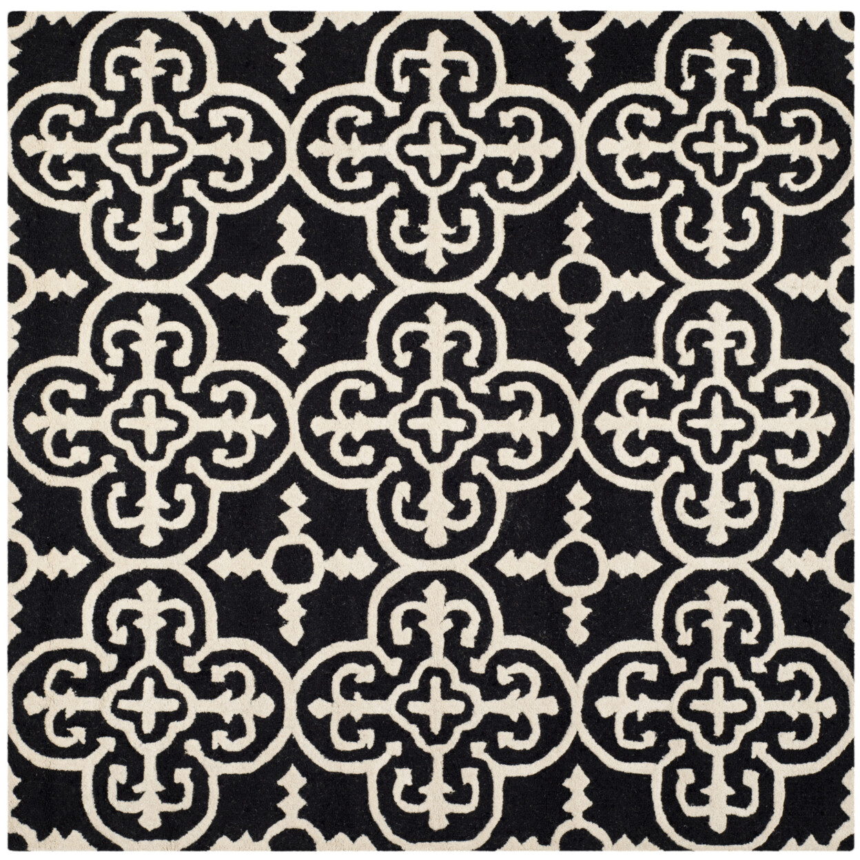 SAFAVIEH Cambridge CAM133E Handmade Black / Ivory Rug