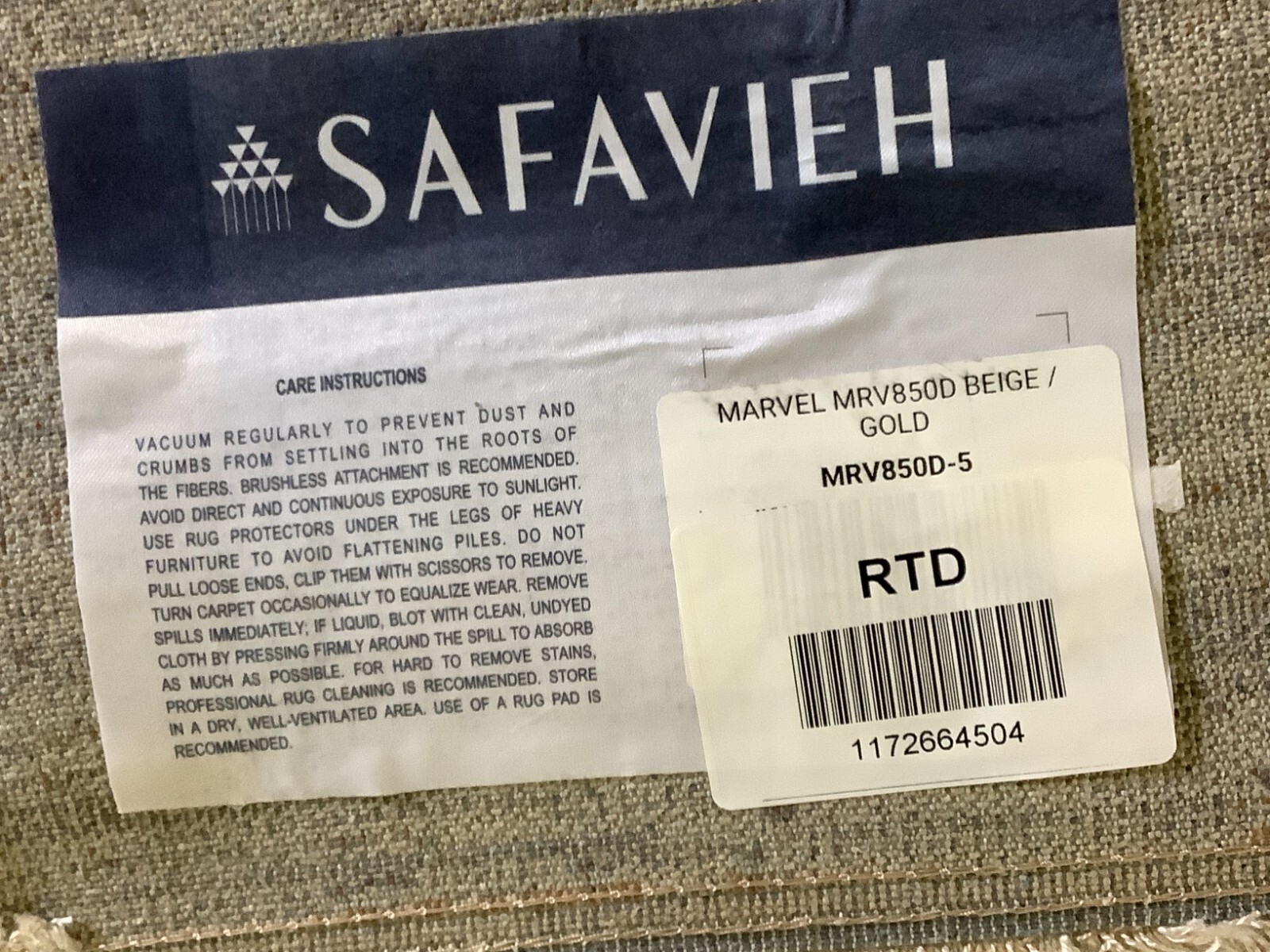 BEIGE / GOLD 5′-1″ X 7′-6″ Flaw in Rug, Reduced Price 1172664504 MRV850D-5