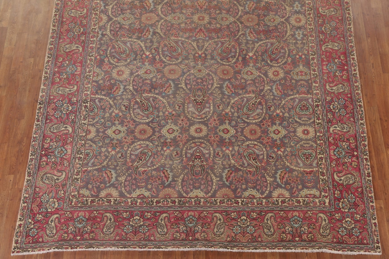 Vintage Floral Traditional Tebriz Area Rug 8’x11′ for Dining Room Handmade Rug