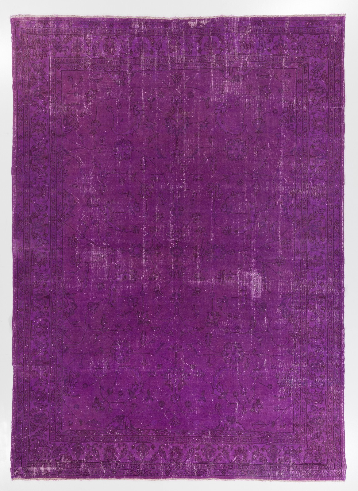 8.2×11.5 Ft Purple Large Area Rug, Handmade in Turkiye, Modern Floral Carpet