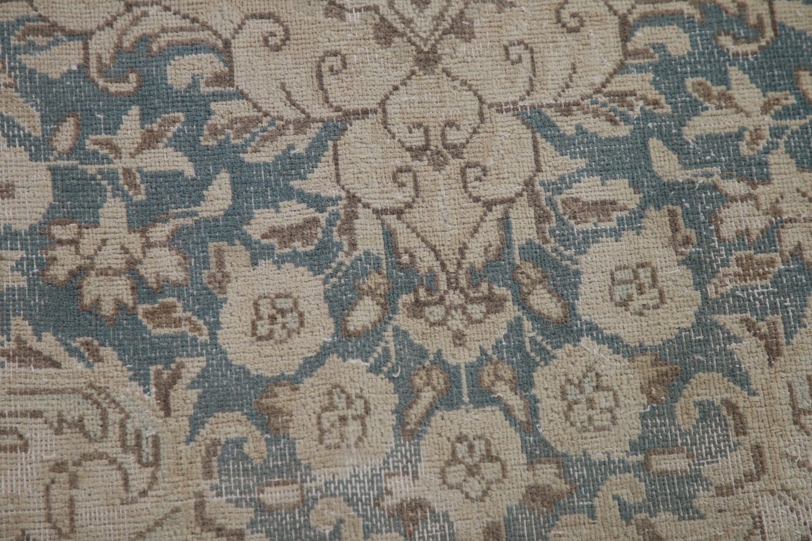 Muted Semi Antique Traditional Kirman Area Rug Distressed Handmade Carpet 10×13