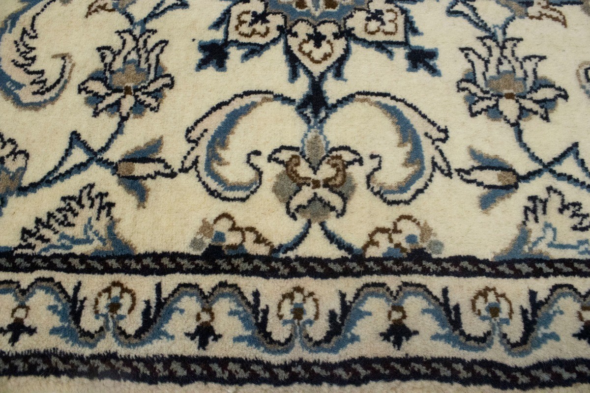 Handmade Cream Classic Floral Oriental Nain Rug Carpet Vintage Style 2’3X4’7 ft