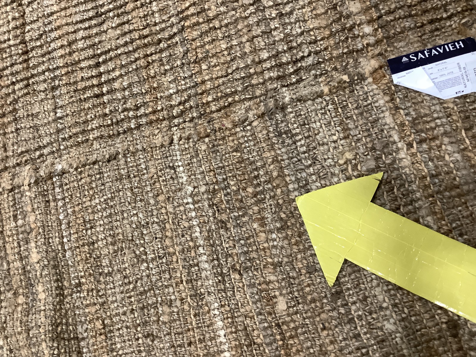 NATURAL 5′-0″ x 7′-6″ Broken Thread Rug, Reduced Price 1172685412 NF447A-58