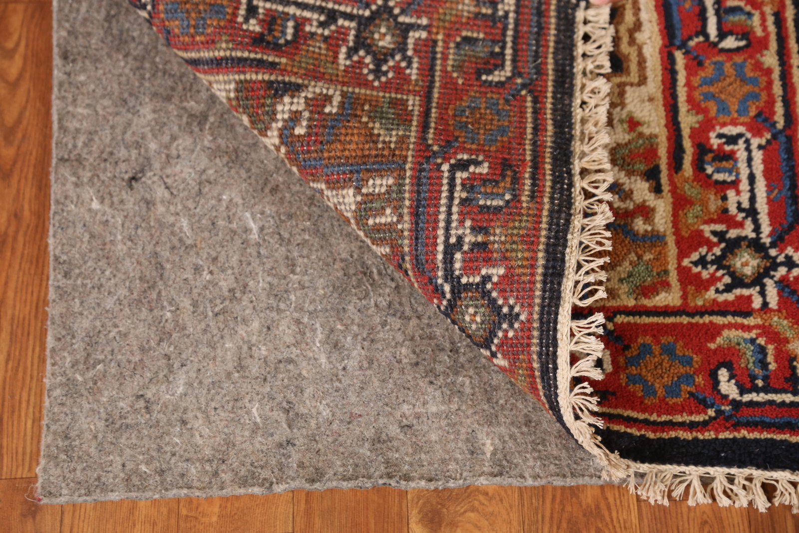 Navy Blue Heriz Serapi Beauty Hand-Knotted Indian Accent Carpet in Wool 2×3 ft
