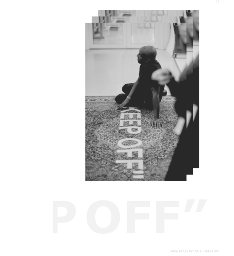 IKEA x Virgil Abloh KEEP OFF Rug Grey/White IKEA ART EVENT 2019 Brand New Sealed