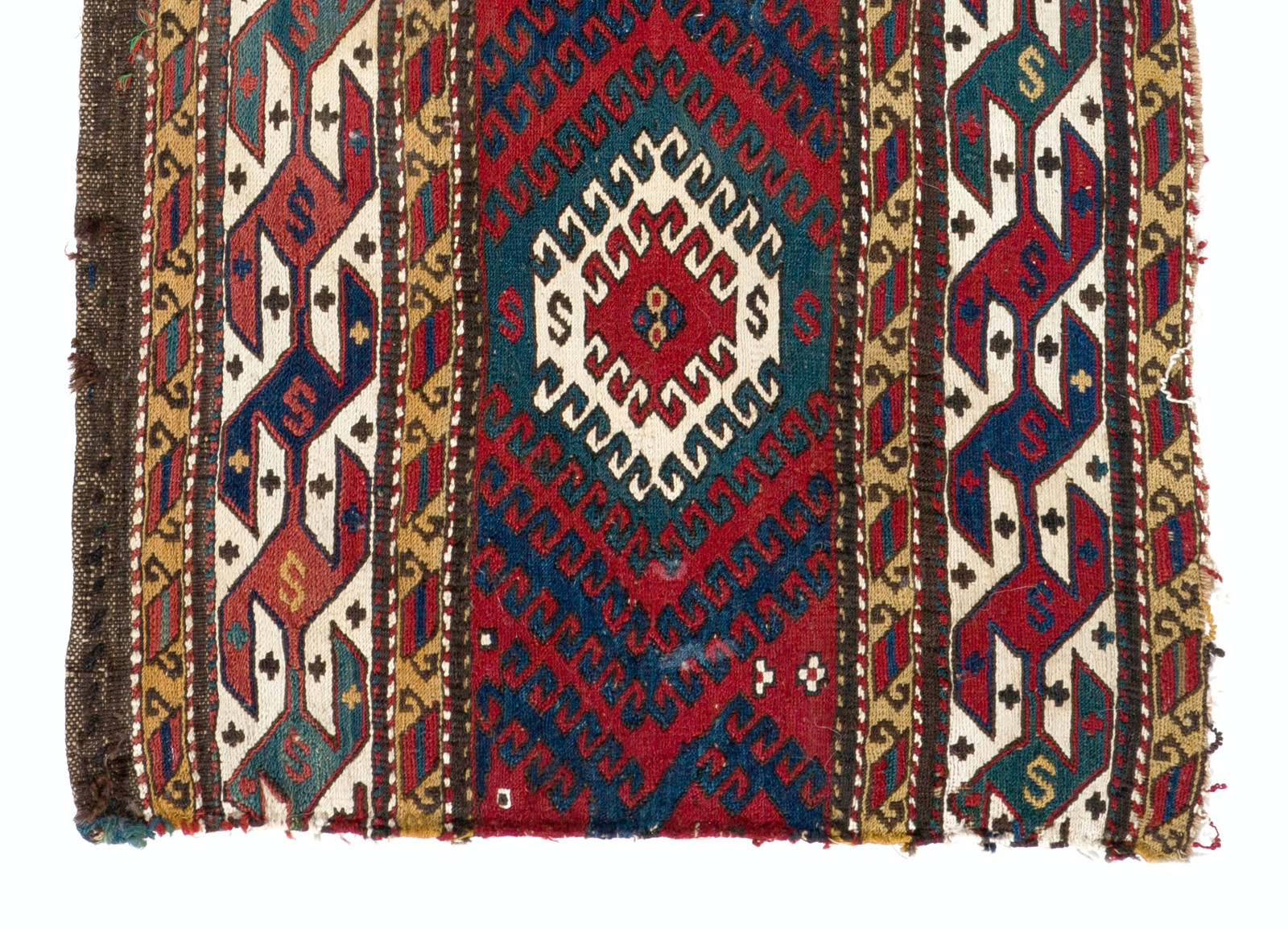 1.6×3.7 Ft Antique Caucasian Cradle Panel Wall Hanging