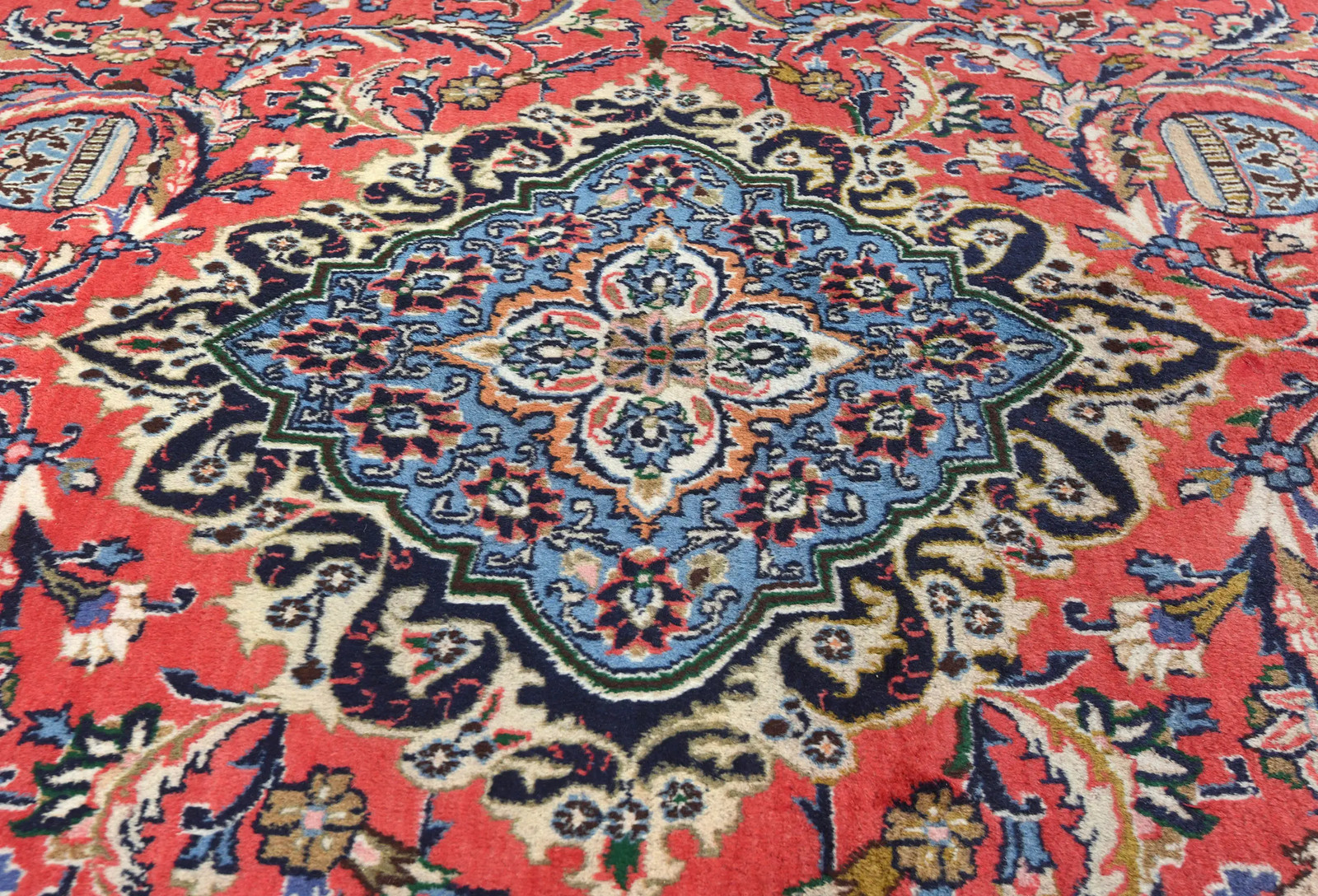 Hand-Knotted Vintage Pictorial Classic Design Oriental Wool Carpet Rug 10X13 ft