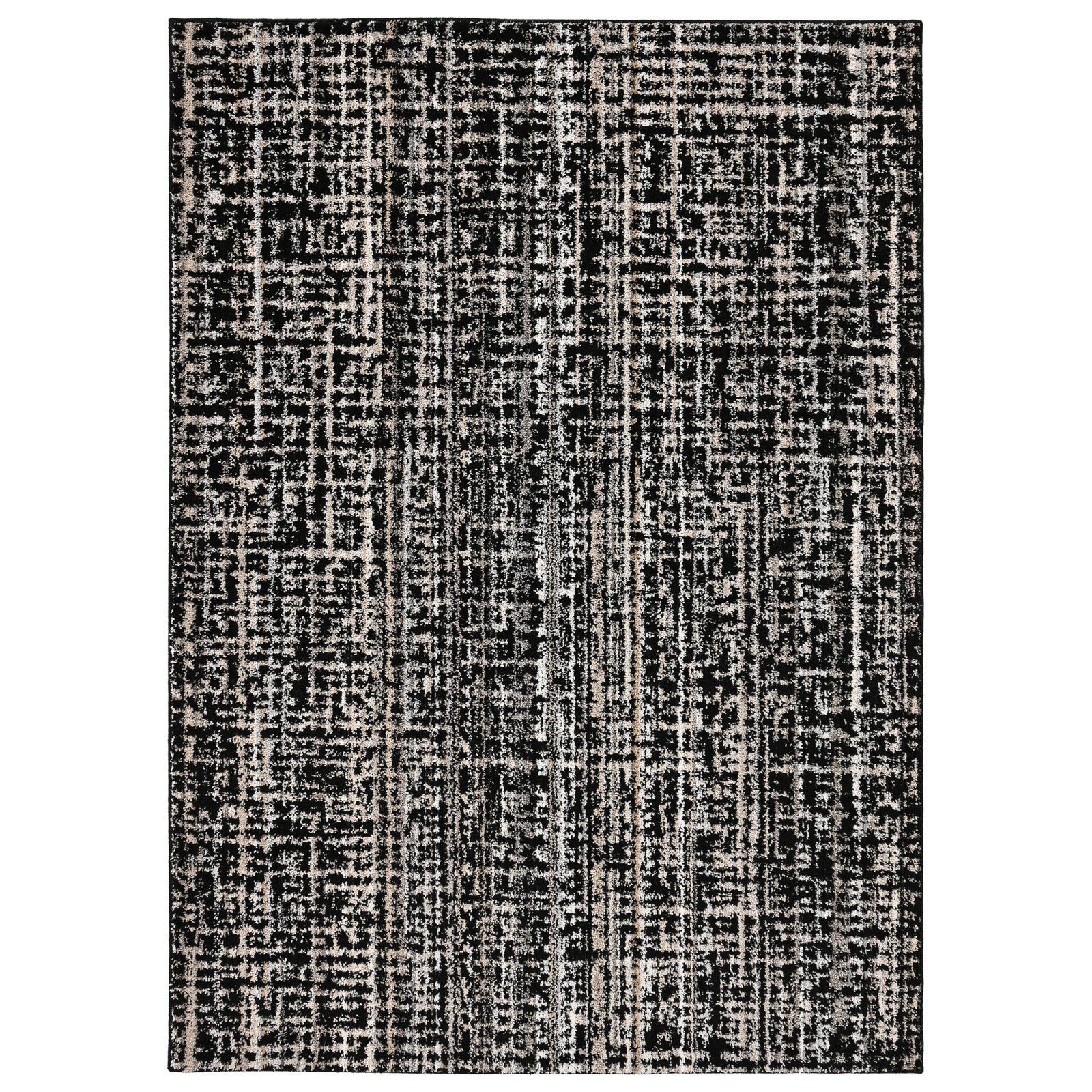 Garland Rug Rumba Indoor Floor Rug Area Rug Black/Earth Tones 5 Ft. X 7 Ft.