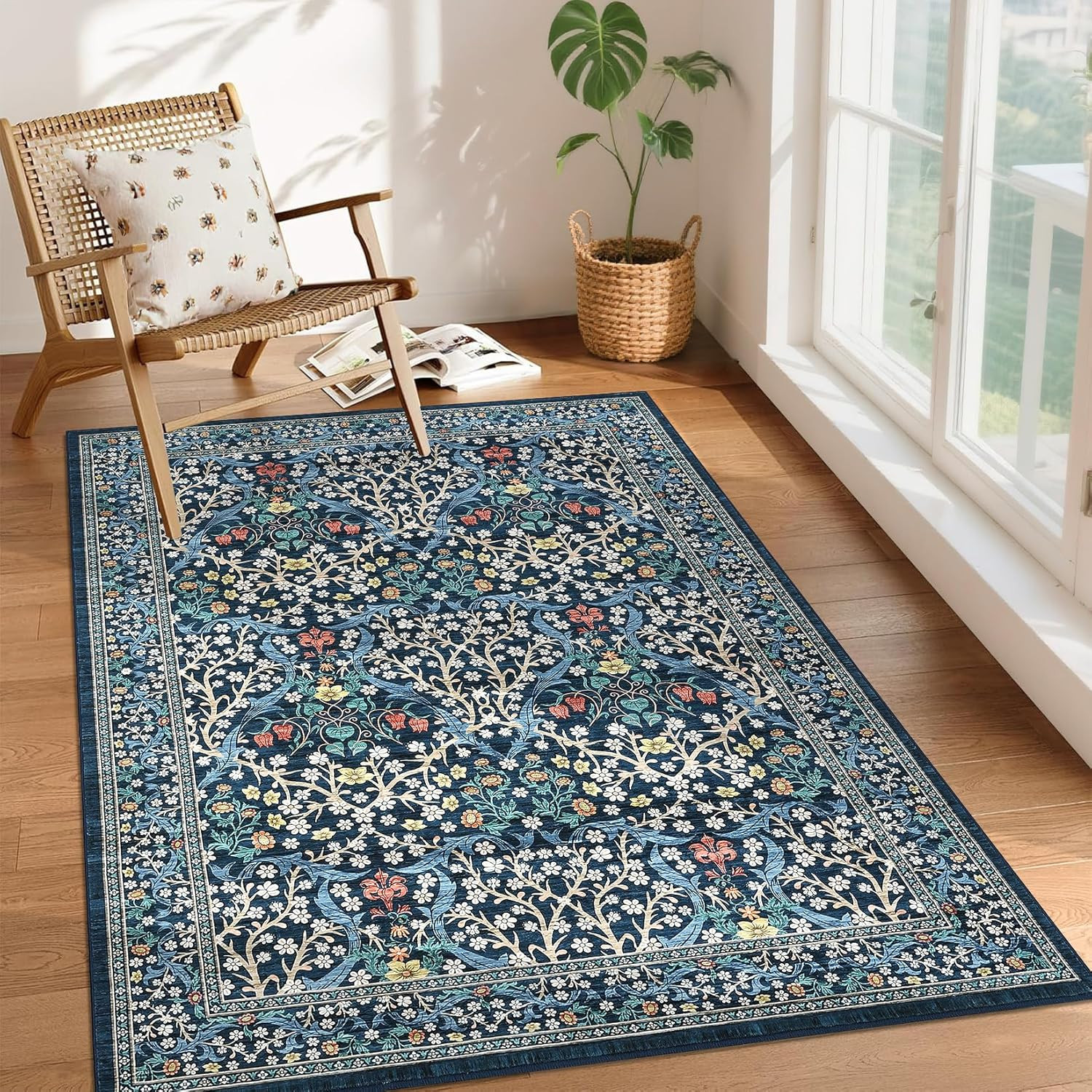 8X10 Area Rugs, Washable Rugs for Living Room Non Slip Stain Resistant Ultra Sof