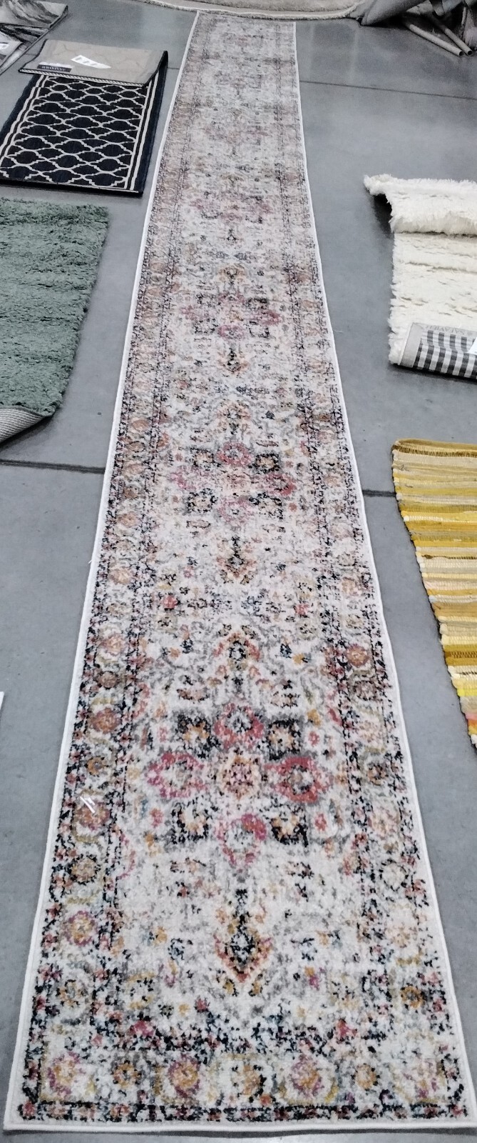 GREY / GOLD 2′-2″ x 22′-0″ Back Stain Rug, Reduced Price 1172763910 MAD473F-222