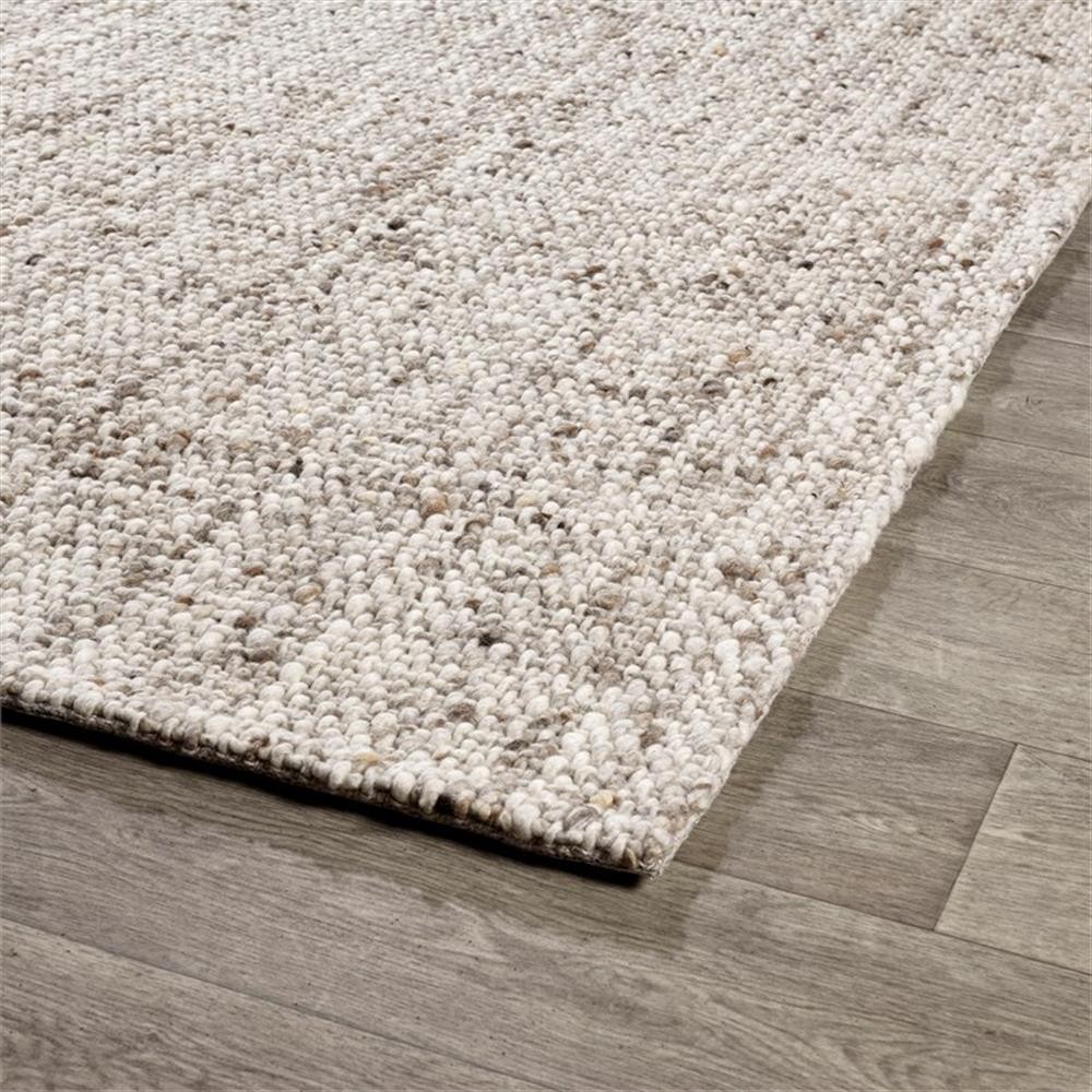 Pemberly Row 108 x 144″ Heathered Wool Area Rug in Natural/Ivory
