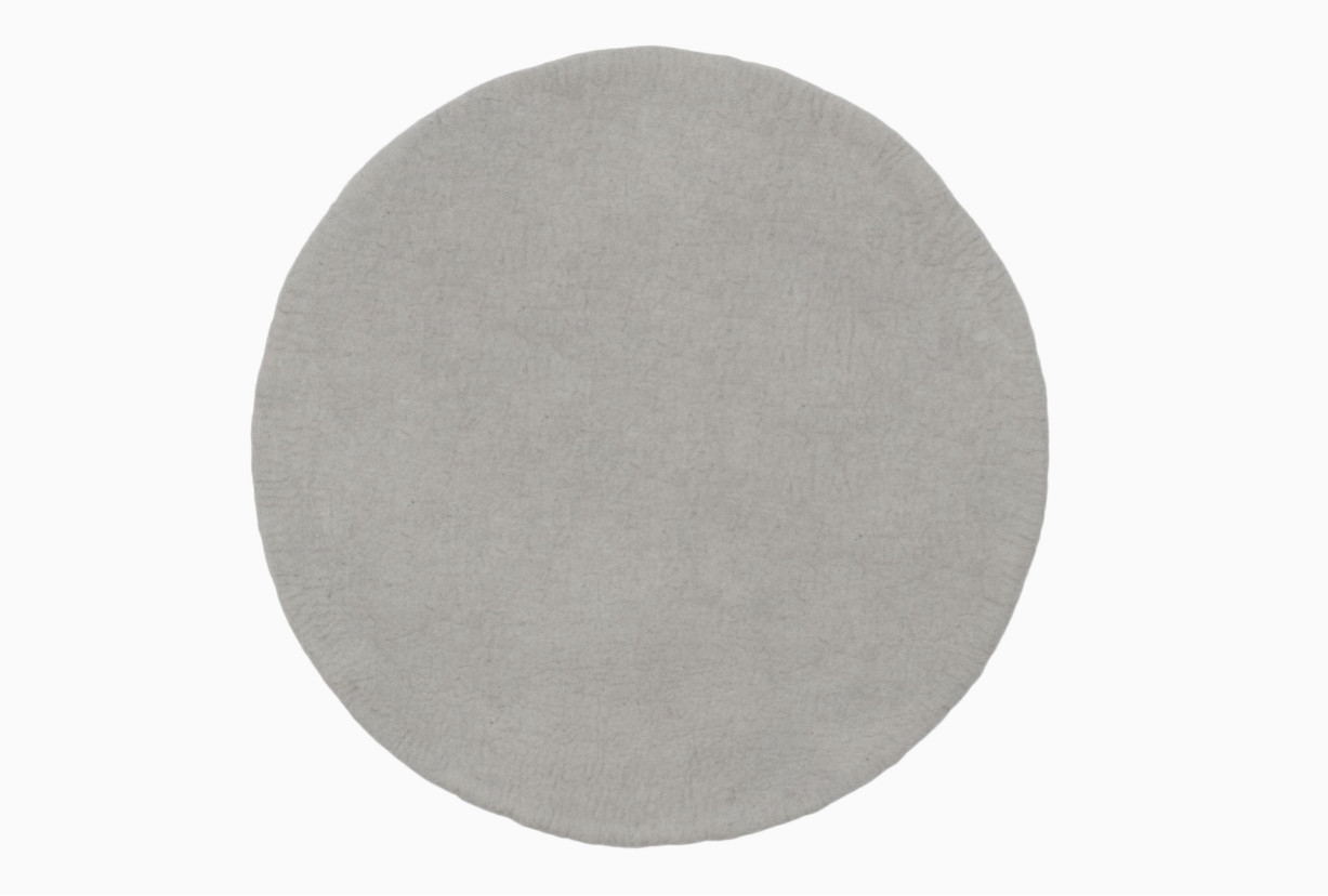 Felt Plain Mat Round Wool Mat Soft And Durable Plain Rug Handmade Nursery Decor
