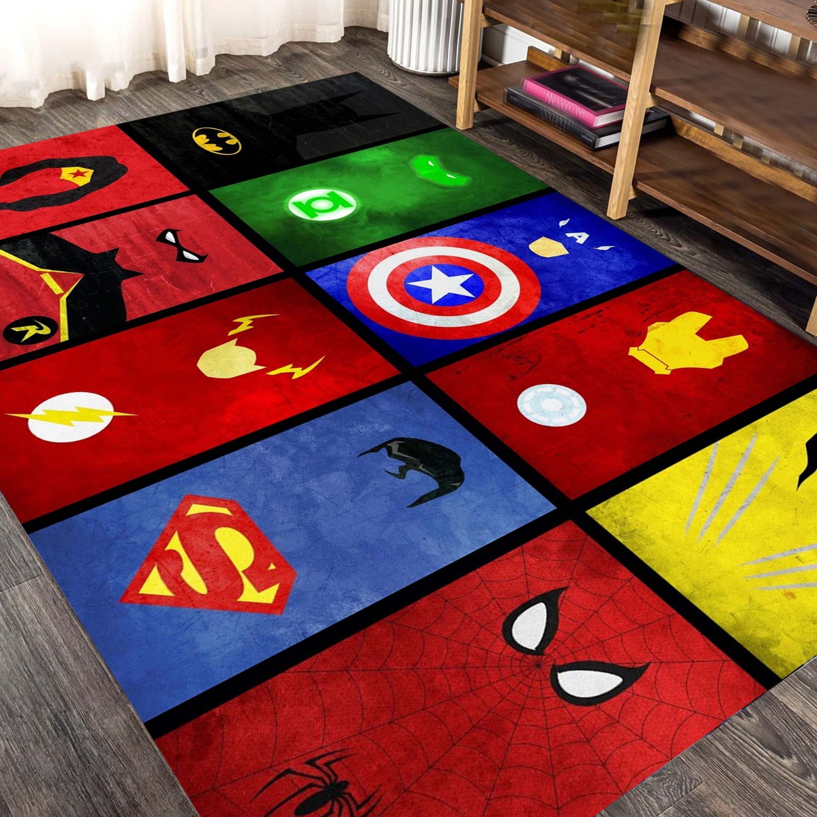 Avenger Superhero Comic Style Kids Room Carpet