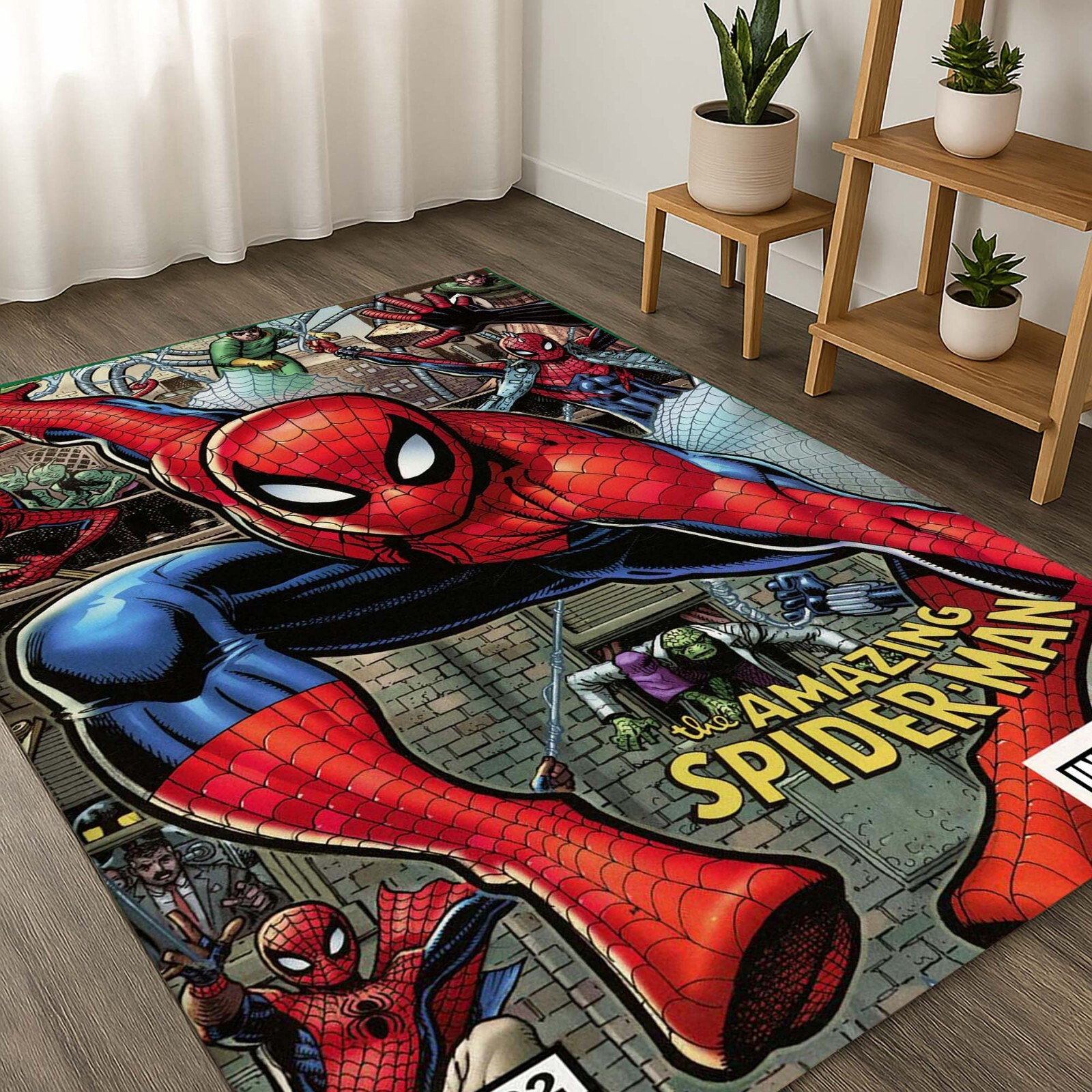 Spider-Man Rug, Comic Hero Carpet, Spiderman Art, Superhero Rug,Spider-Man
