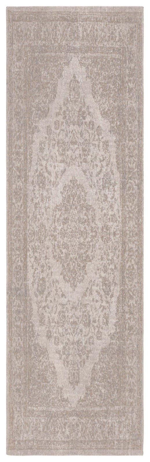 Vintage Collection Runner Rug – 2’3″ x 8′, Beige, Oriental Medallion Cotton D…
