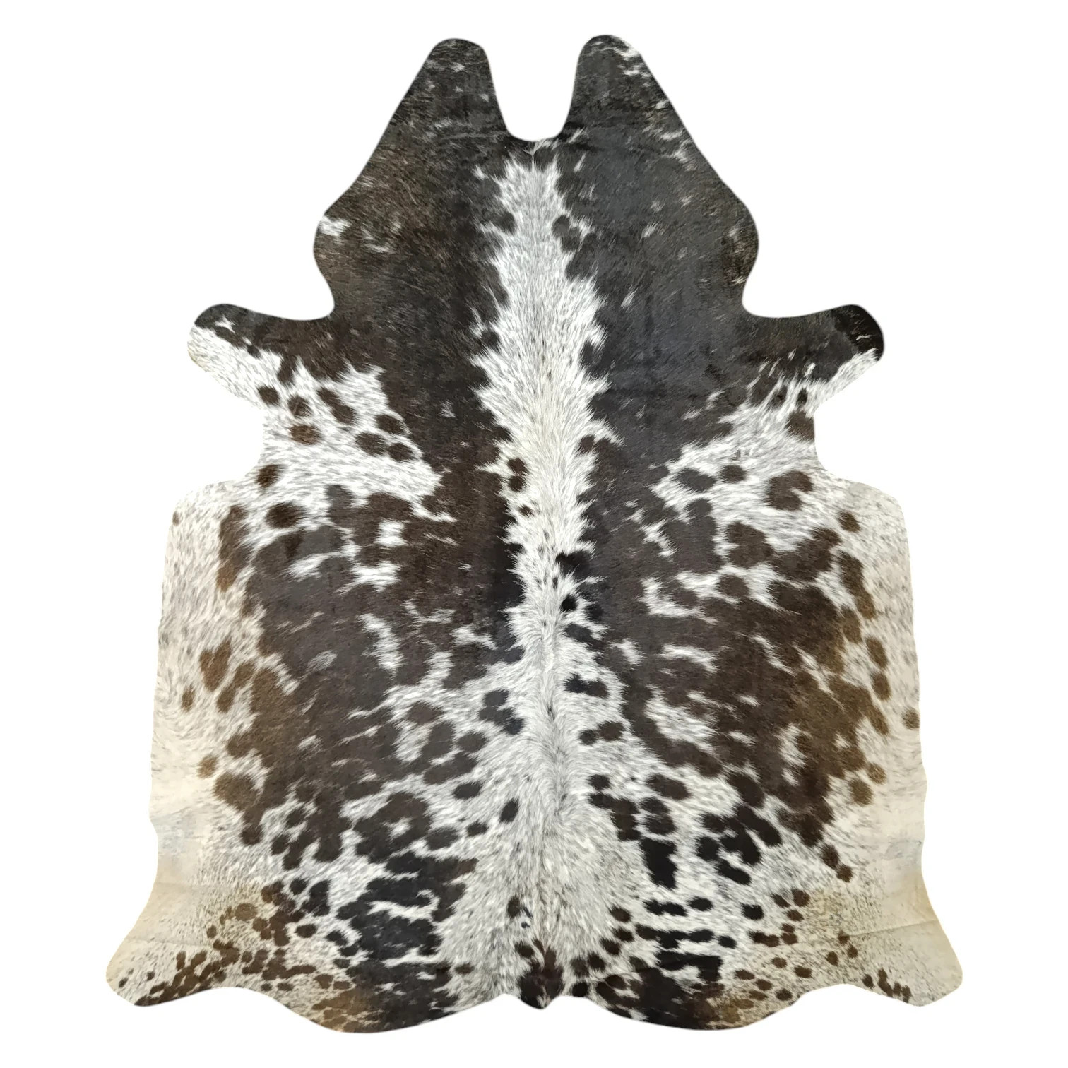 Authentic Real Tricolor Cowhide Rug – 4′-5″ x 5′-0″