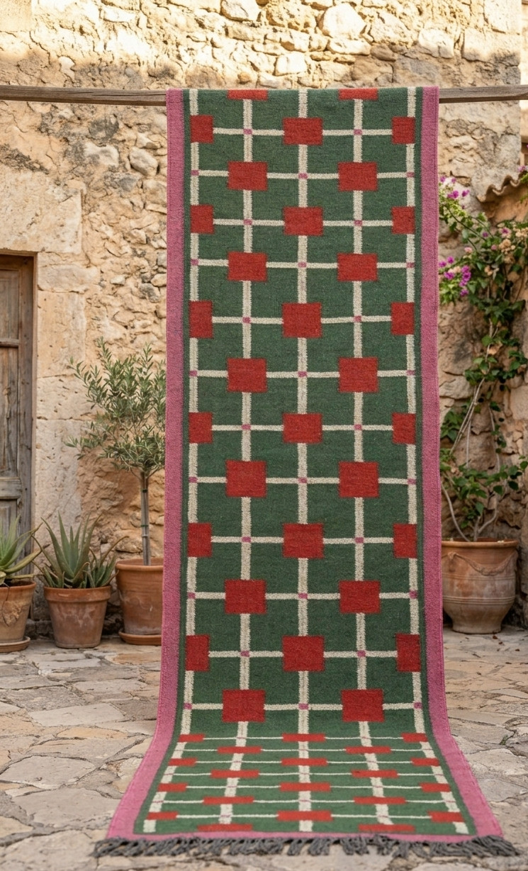 Moroccan Vintage Kilim Rug aztec kilim Runner Wool Jute Rug Stair kilim rug