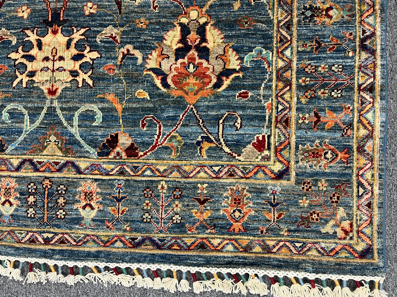 5X7 Light Blue Aryana Handmade Wool Rug # 14742