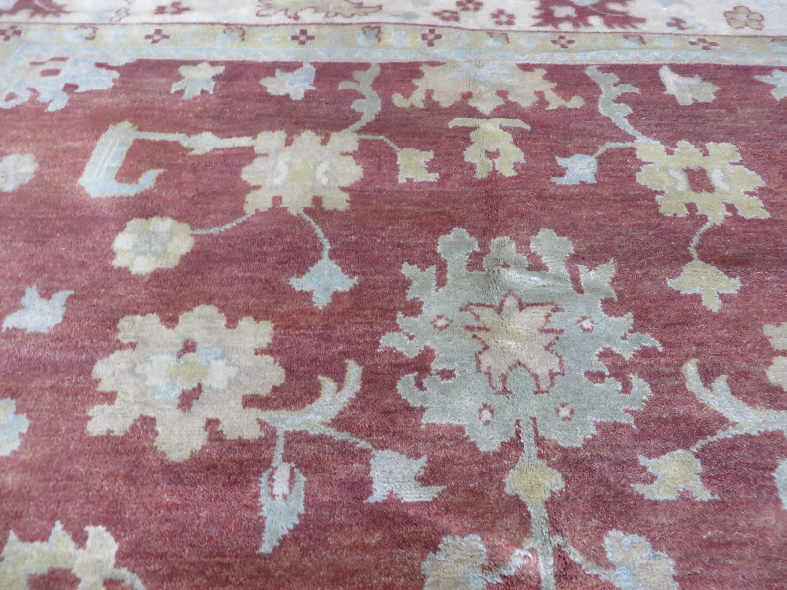 9 X 12 Hand Knotted Rust Brown Oushak Oriental Rug Vegetable Dyes G5362