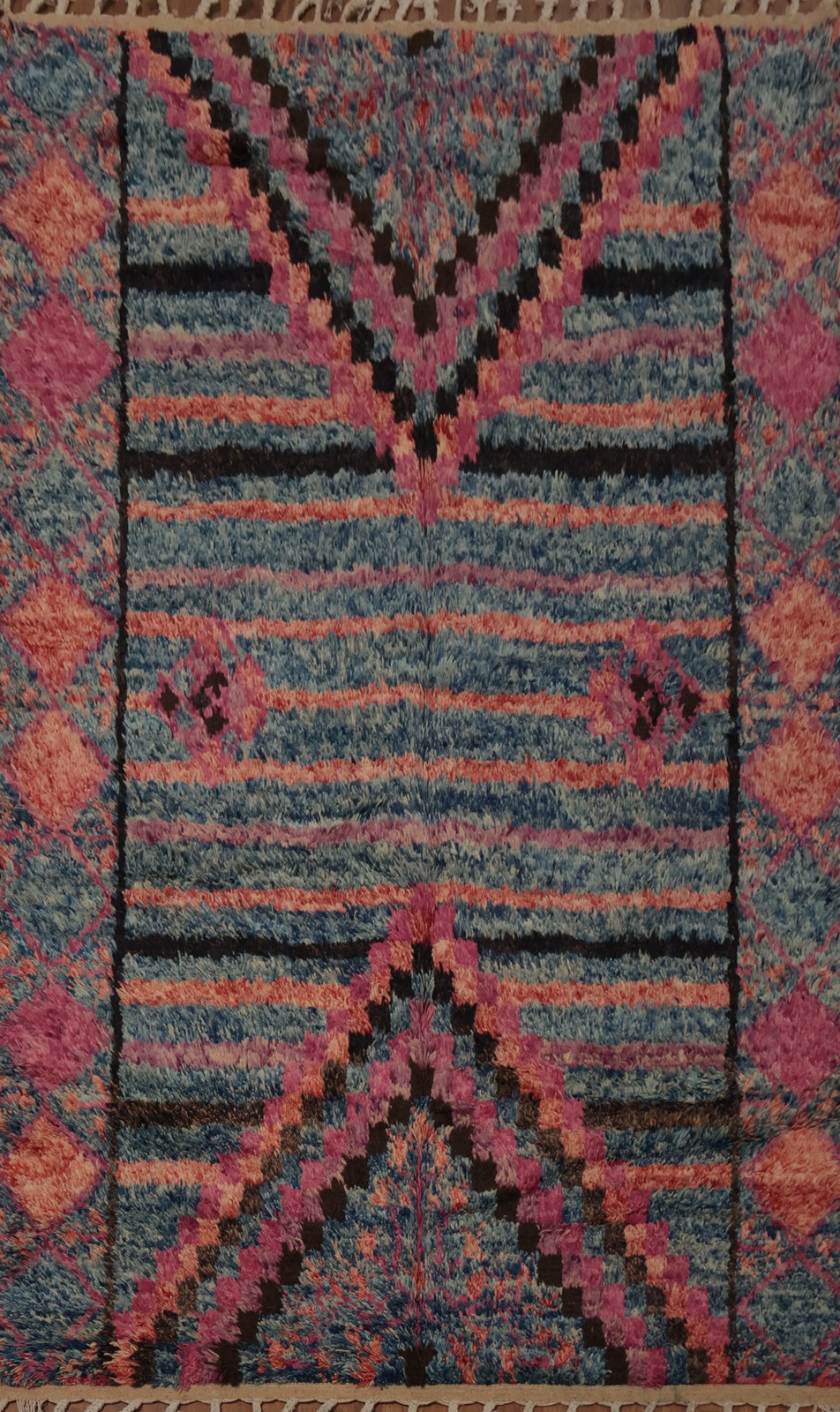 Moroccan Modern Area Rug 6×10 Hand-knotted Wool Oriental Carpet for Any Room