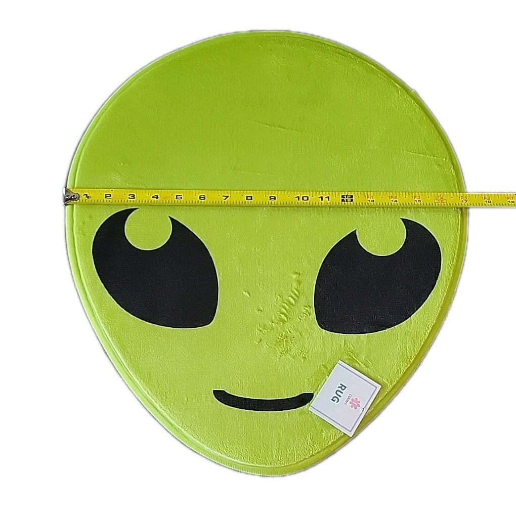 Green Alien Head Decorative Area Rug 19 5/8″ x 17 1/8″ Room Kids Room Boys Gift
