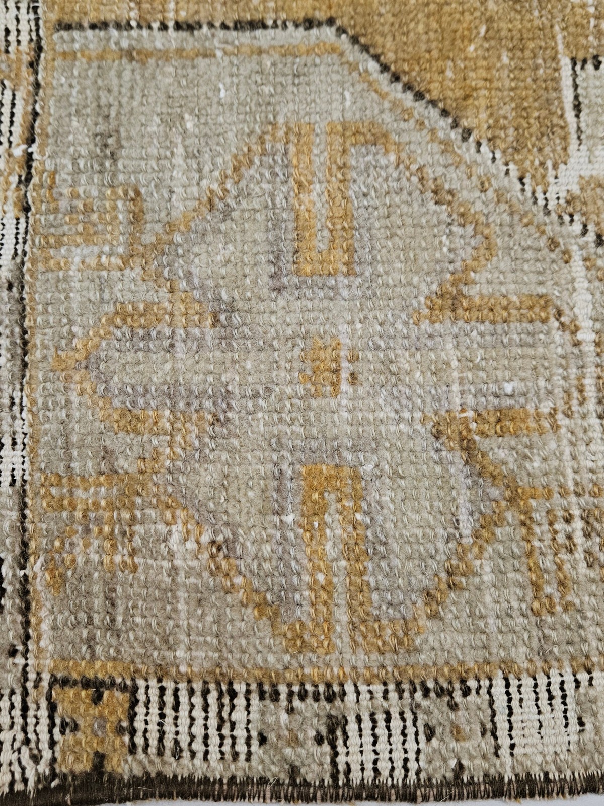 Vintage Turkish Wool Rug, Orange Accent, Small Area Rug (1.9 x 4.5 ft)