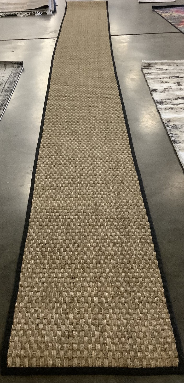 NATURL / BLACK 2′-6″ x 22′-0″ Back Stain Rug Reduced Price 1172670717 NF114C-222