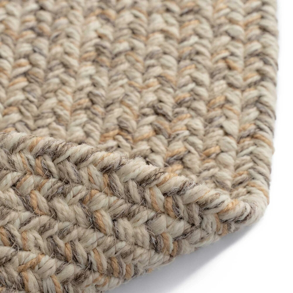 Capel Rugs Worcester Indoor Outdoor Tweed Country Braided Oval Rug Light Brown