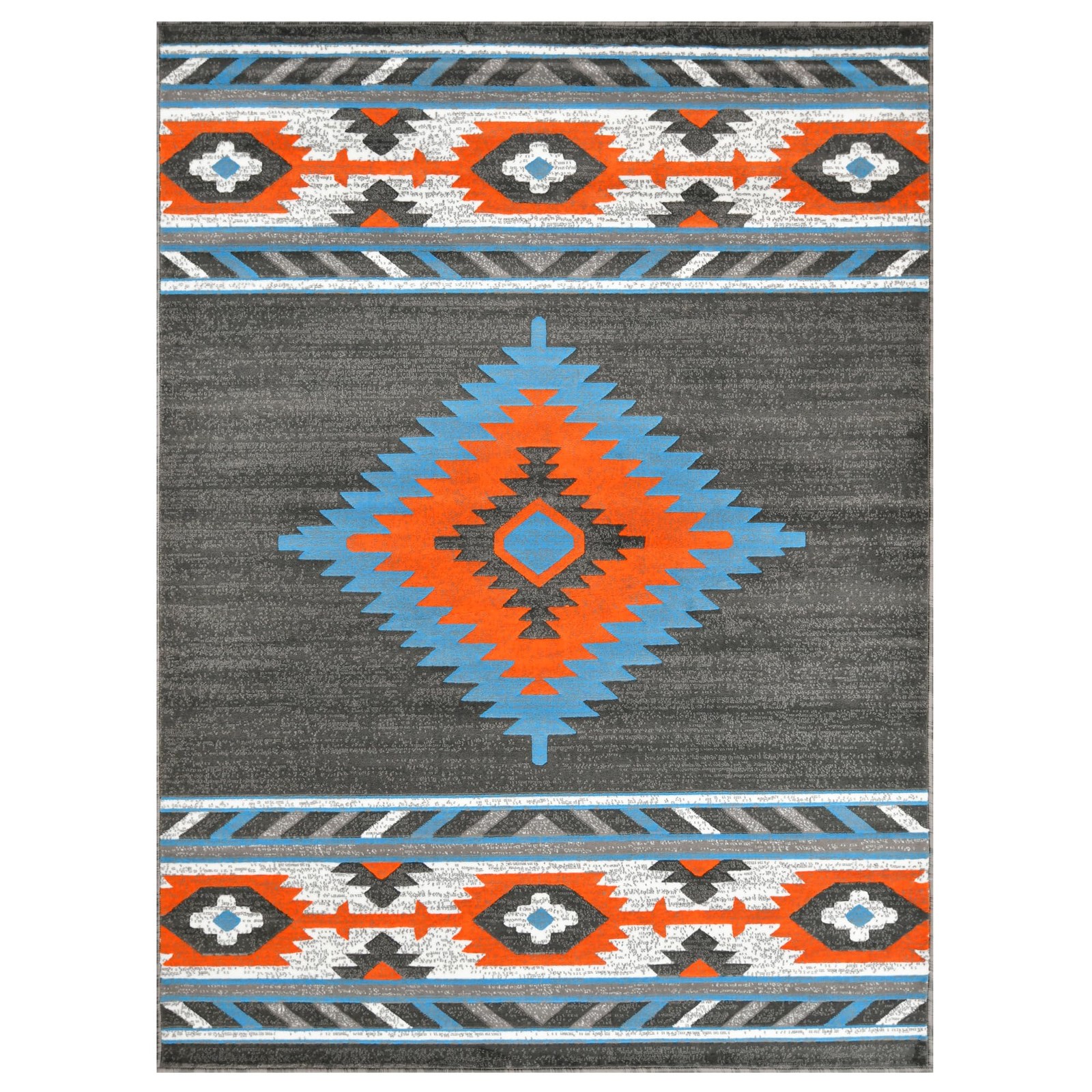 YHSF South West Native American Area Rug (Lead, 8 Feet x 10 Feet)