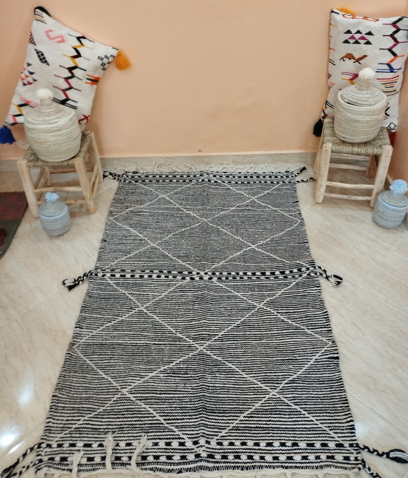 Moroccan Rug | Handmade Berber Rug Flatweave | Zanafi Kilim Rug zanafi rug