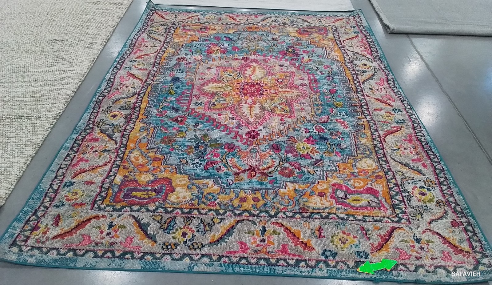 TURQUOISE / BEIGE 8′-0″ x 10′-0″ Damaged Rug, Reduced Price 1172800272 PHX153K-8