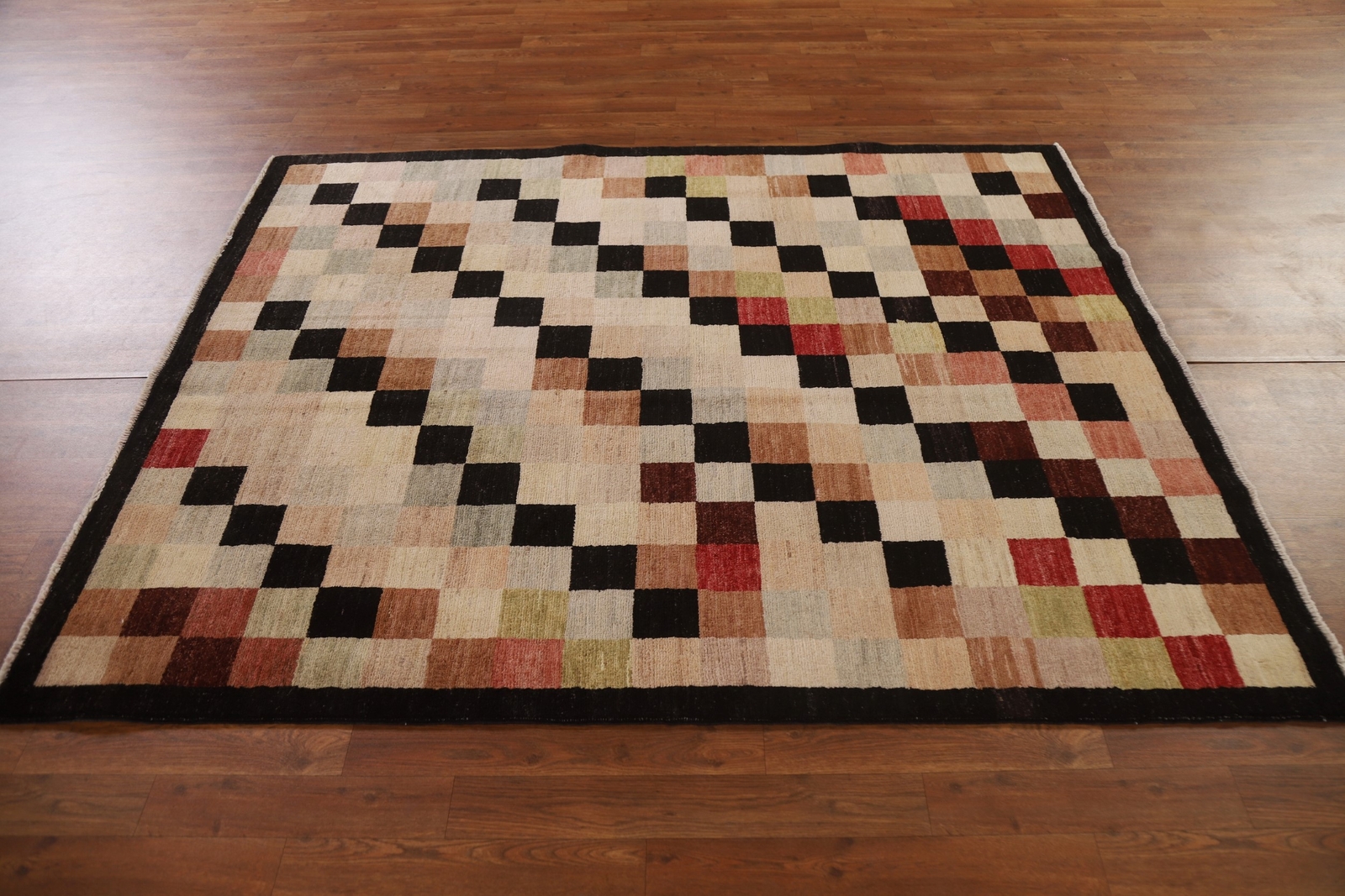 Modern Gabbeh Kashkoli Accent Rug Hand-made Wool Carpet 5×6 ft