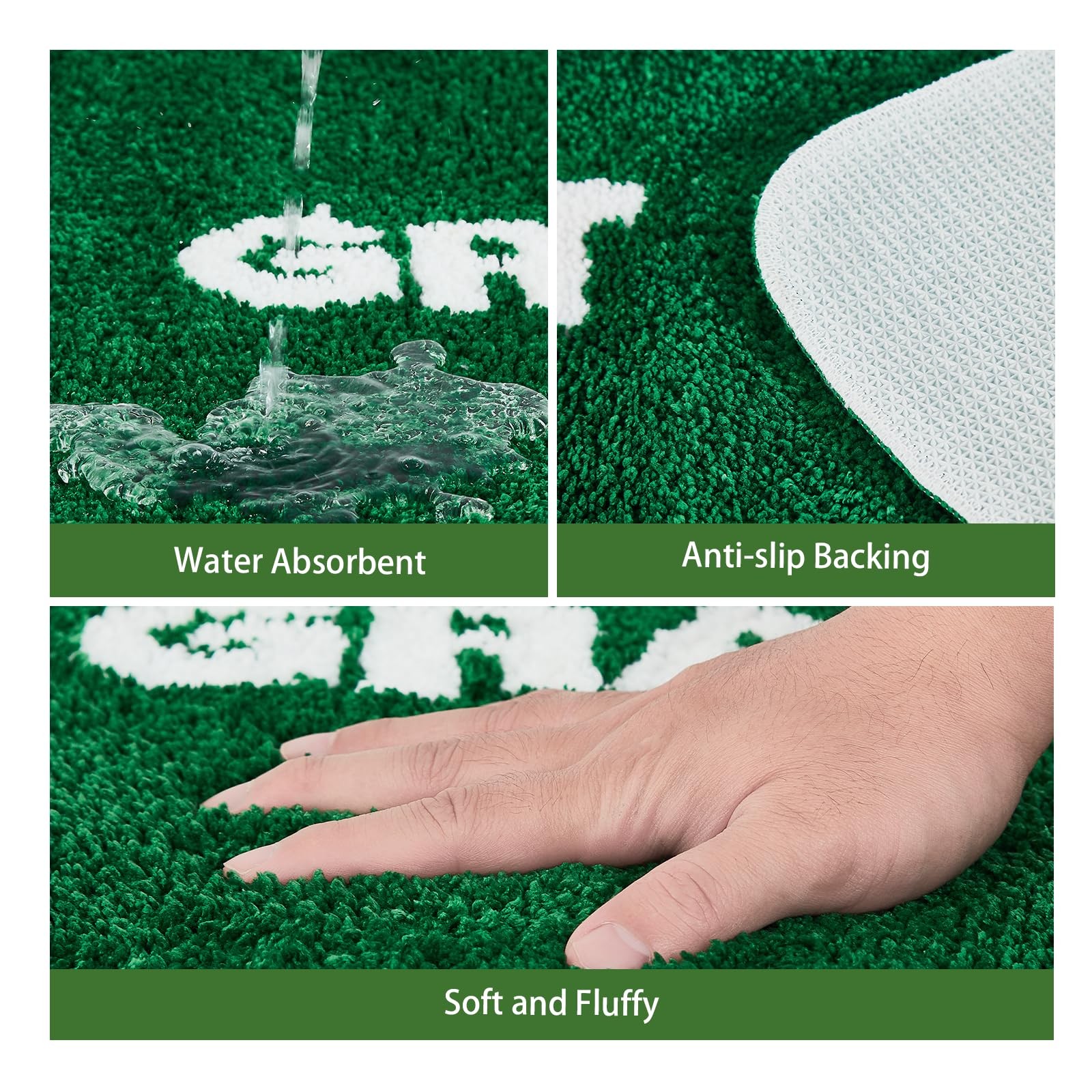 Wet Grassy Rug, Non-Slip Wet Grassy Green Carpet, Aesthetic Area Grass Rug, C…