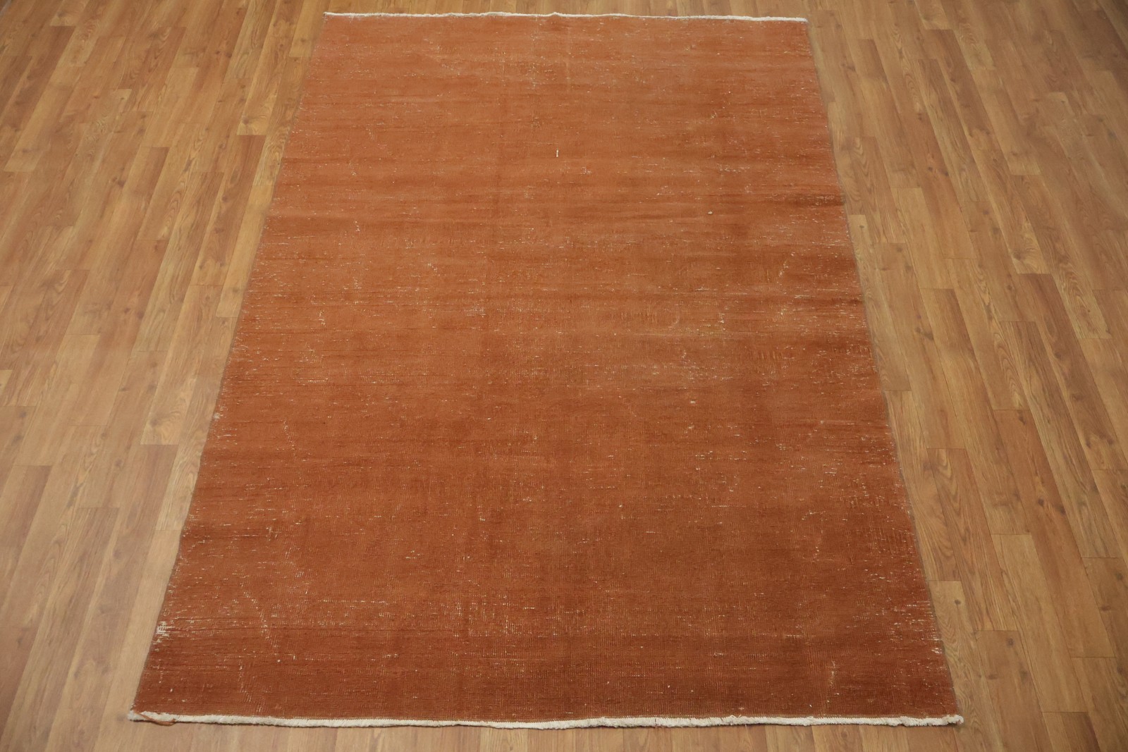 Warm Terracotta Anatolian Area Rug 5×7 Ft Handmade Distressed Wool Carpet
