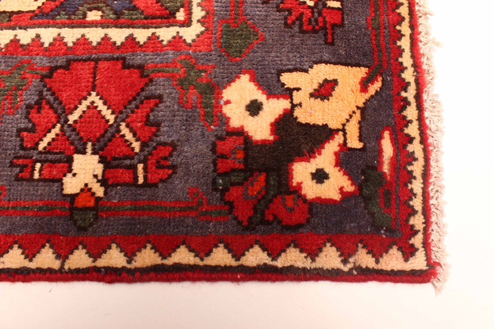 Vintage Geometric Area Rug 5’4″ x 9’9″ Traditional Hand-Knotted Wool Carpet