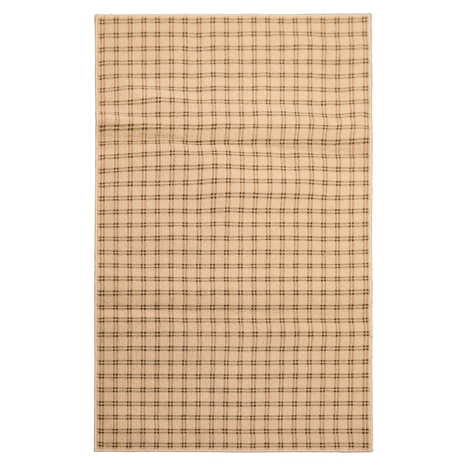 Karastan 3’9″ x 5’11” Beige Tan New Zealand Wool Loop Pile Rug