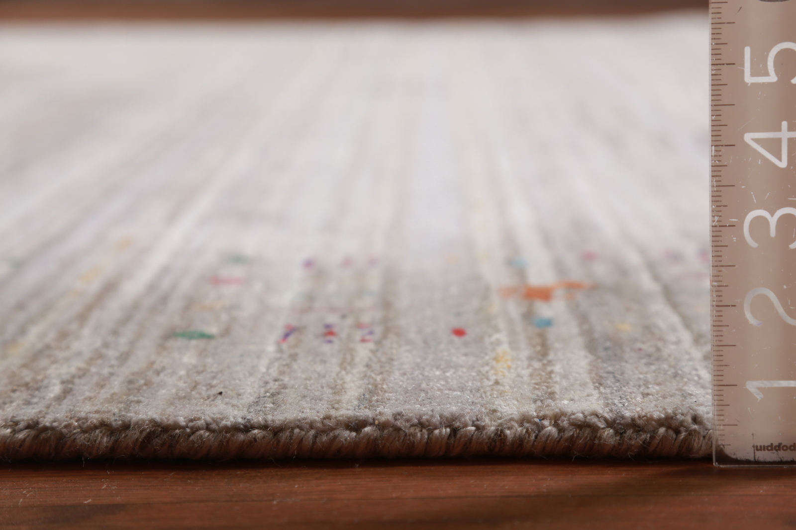 Eye-catching Gabbeh Area Rug Grey Handmade Wool 9×12 ft