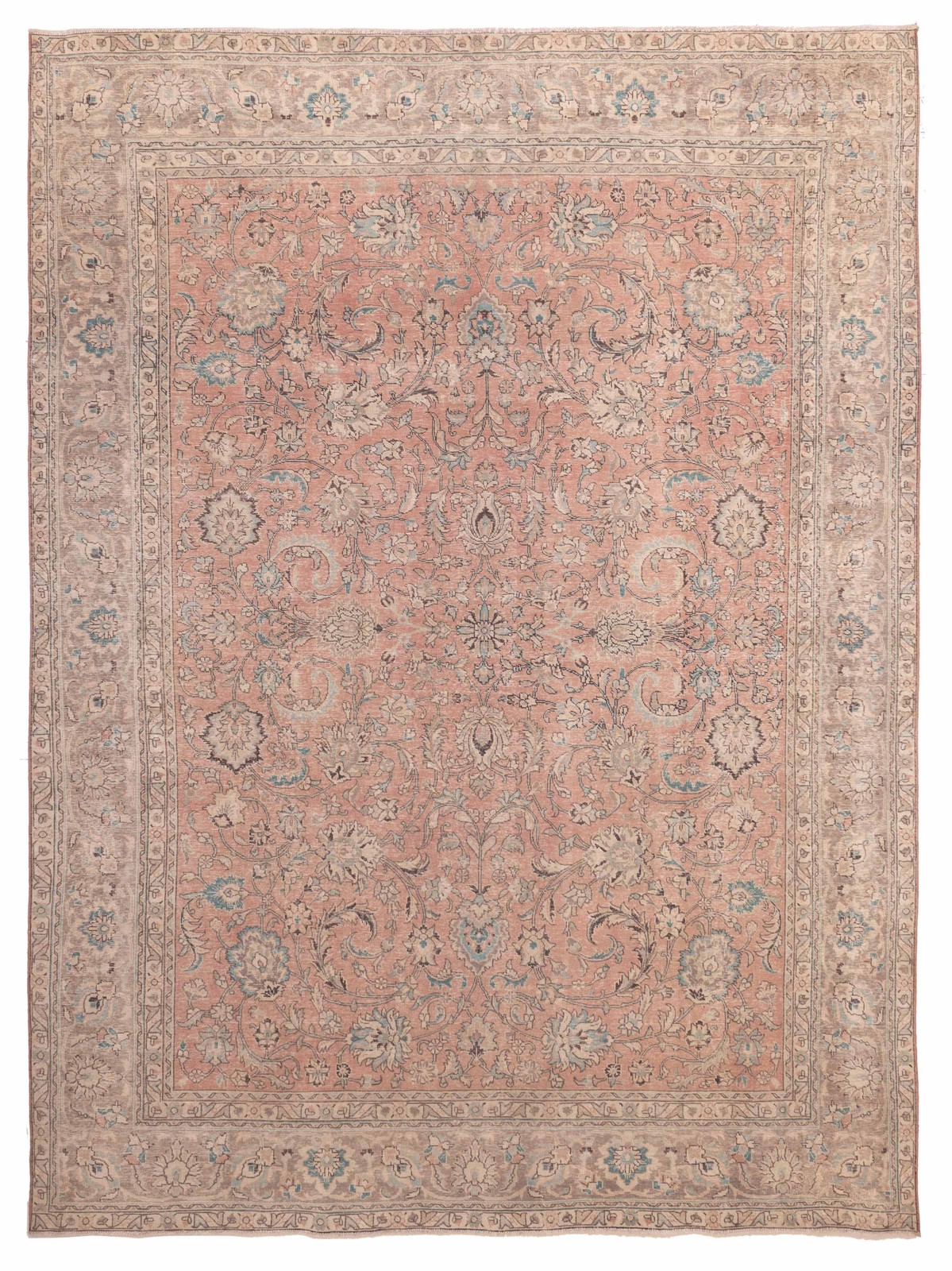Vintage 9’8″ x 13’0″ Traditional Hand Knotted Vegetable Dye Wool Area Rug