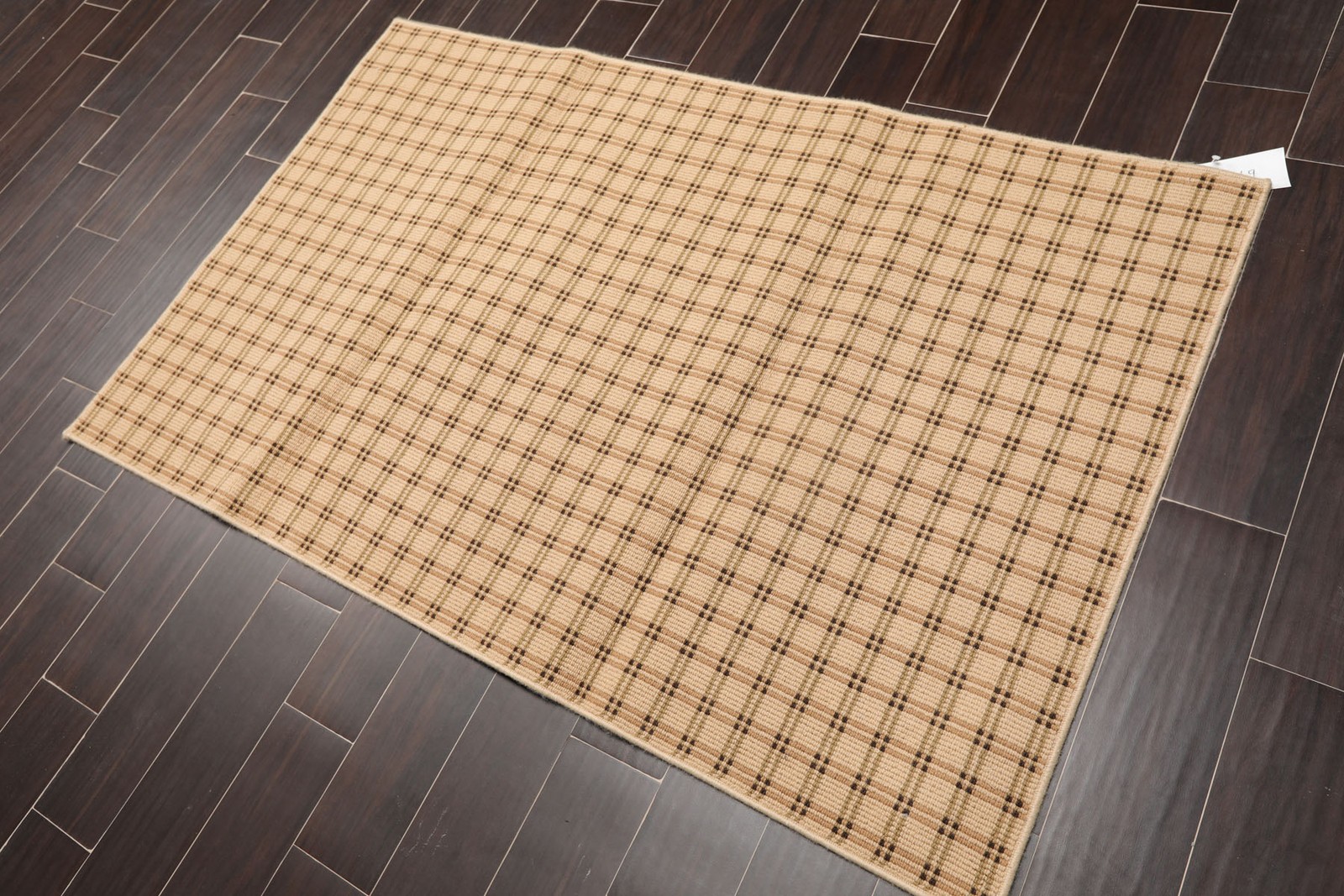 Karastan 3’9″ x 5’11” Beige Tan New Zealand Wool Loop Pile Rug