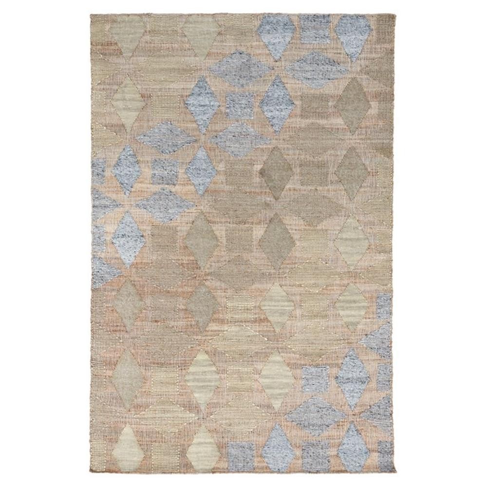 Pemberly Row 60×96″ Handwoven Jute and Wool Area Rug in Natural Multi