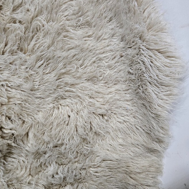 FLOCATI SHEPHERD’S RUG Made in Greece 100% Wool Handmade Long Pile Shag 55″x70″