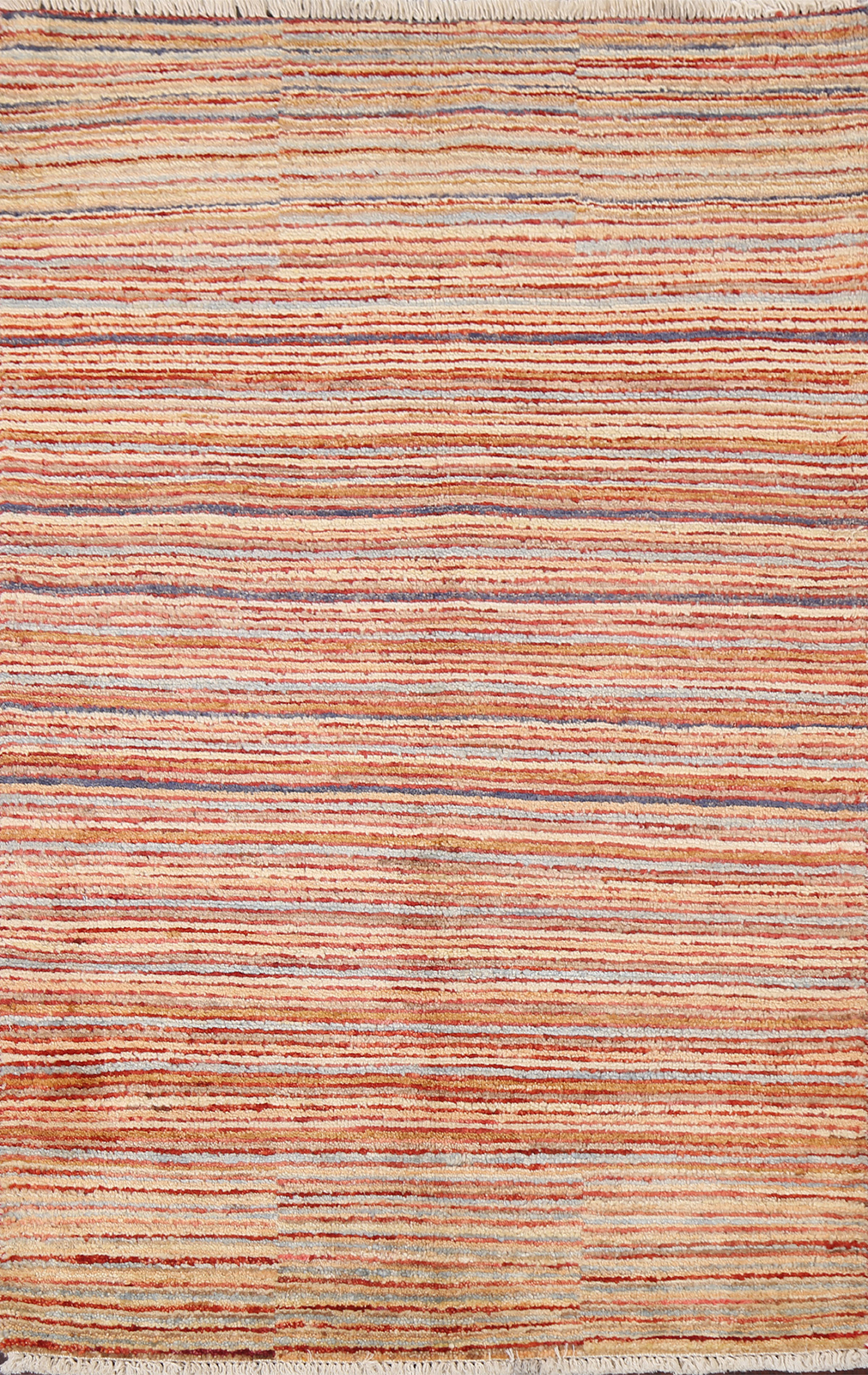 Versatile Gabbeh Kashkoli Striped Wool Modern Rug Ideal for Any Room 3×4 ft