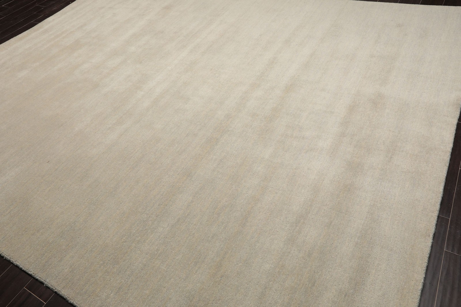 Multi Size LoomBloom Gray-Beige Hand Loomed Wool Area Rug, Contemporary Design