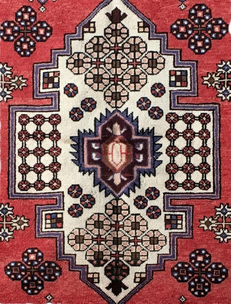 4.5 x 6.7 Red Perrsian Hamadan Rug 82107