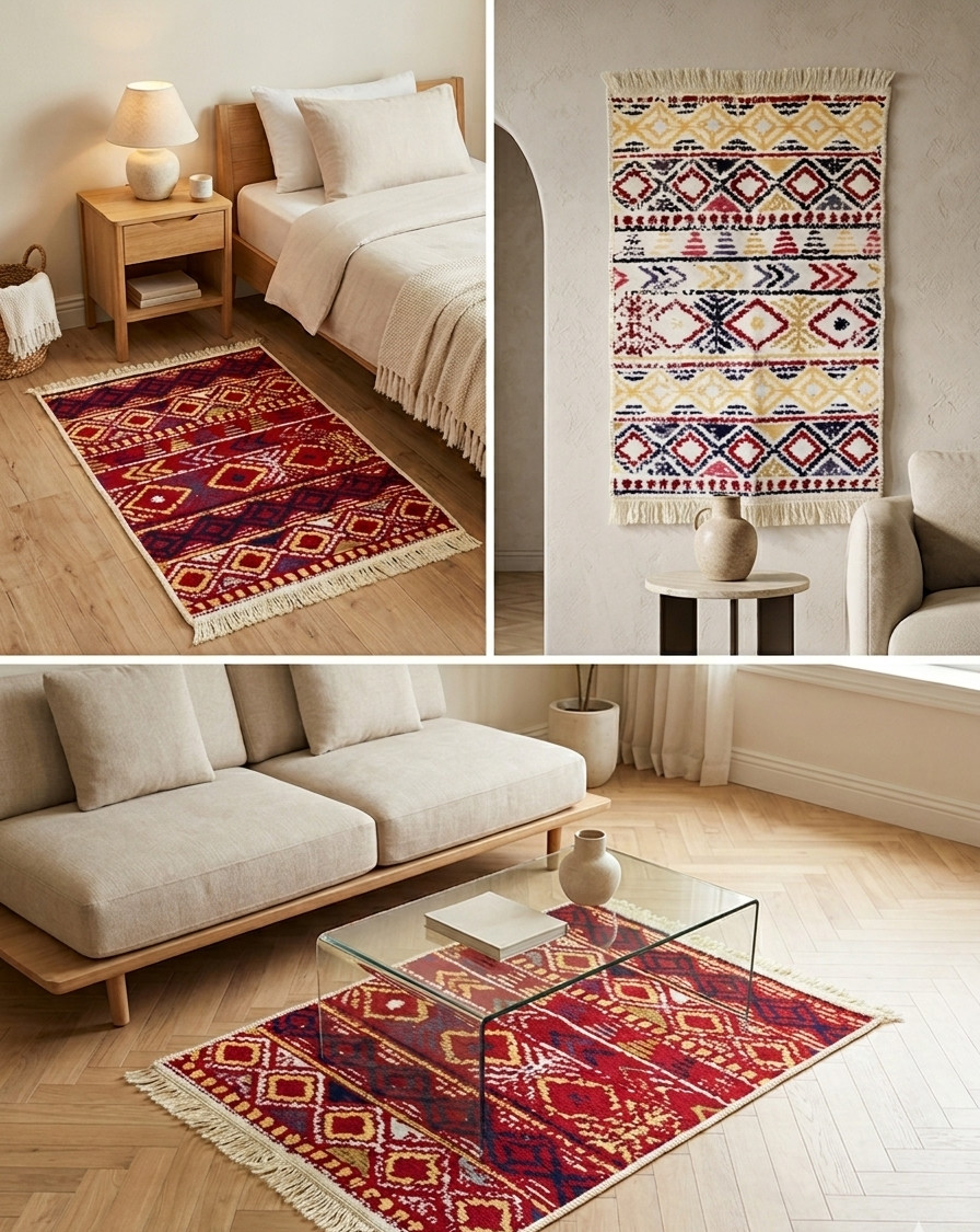 Vintage Turkish Petra Rug 60×90 Bohemian Kilim Area Rug Geometric Decor SAVE 20%