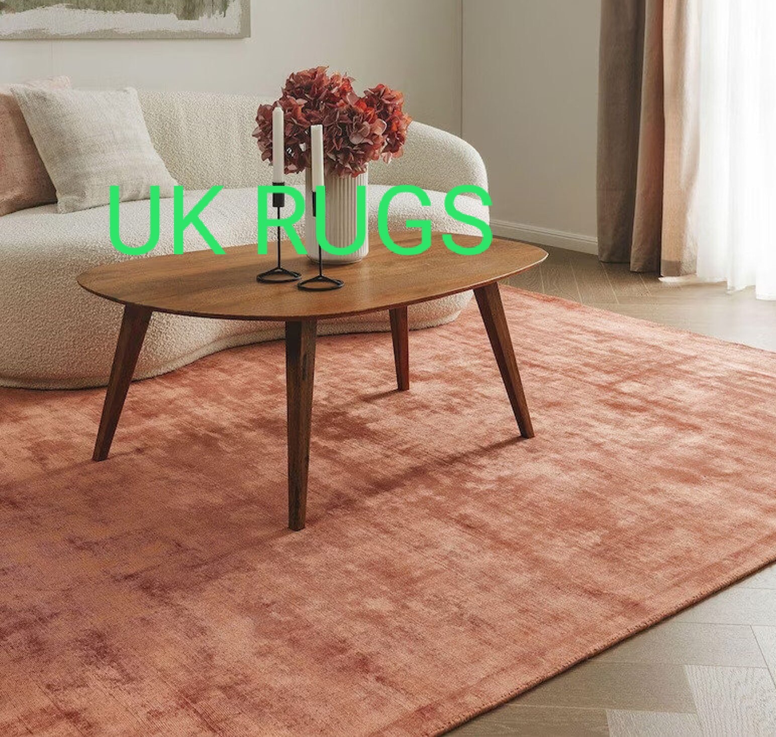 Hand-Loom Carpets Orange Colour Hand Loom Rug Luxury 100% Viscose Area Rugs