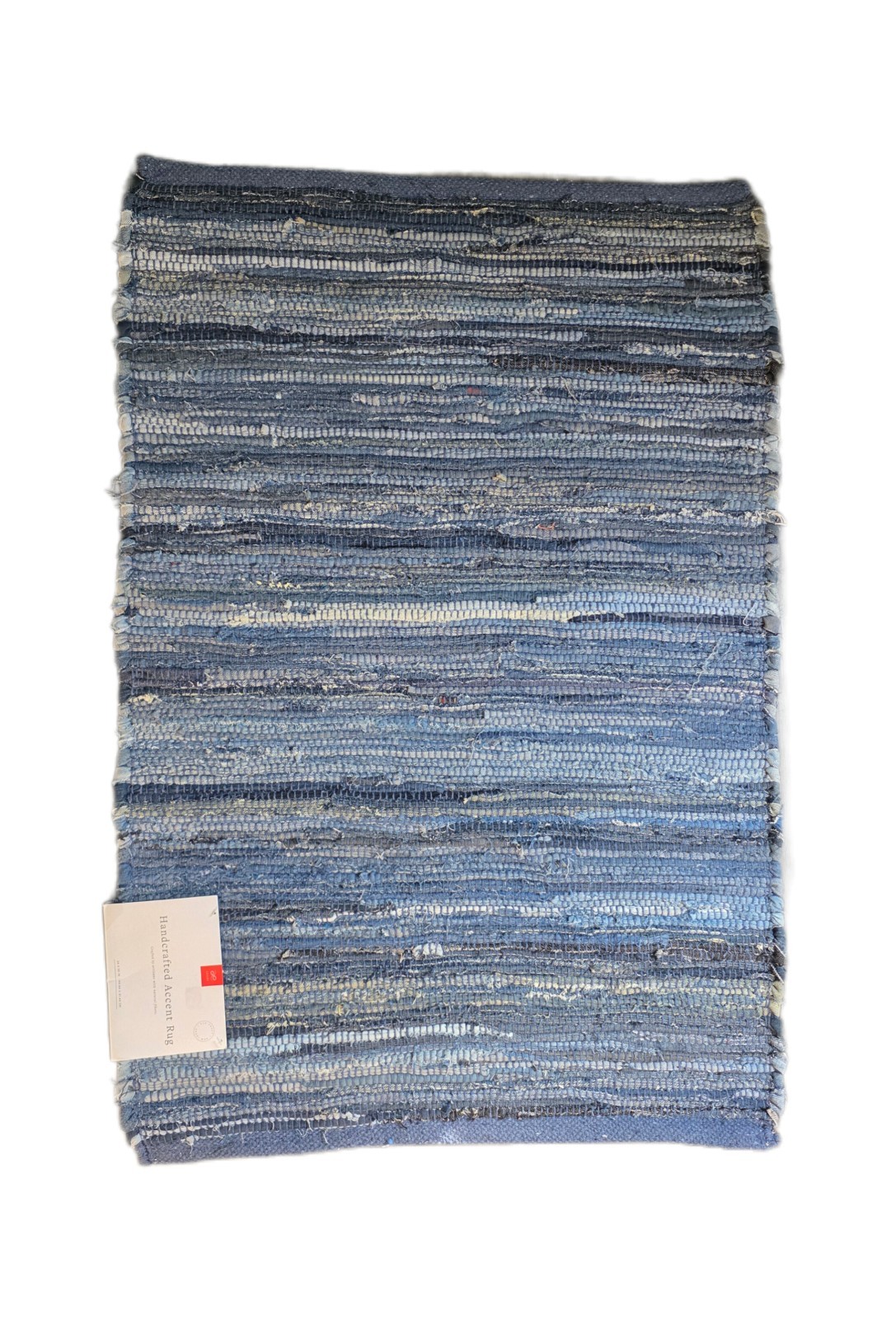 Loloi Denim Collection Handcrafted Hand-Woven Blue Stripe Area Rug 24×36